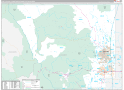 Fort Collins Metro Area Wall Map Premium Style 2024